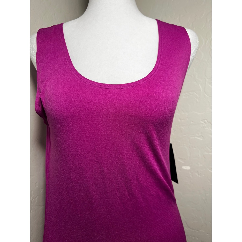 Worthington Suitable Seamless Tank Top Magenta Purple Scoop Neck L/XL NEW - Picture 5 of 5